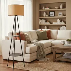 JUST HOME COLLECTION - Lampara Pie Repisa Posador Amarillo 35x150 cm