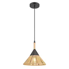 JUST HOME COLLECTION - Lampara Colgante Flam Cuerdas Hierro Negro