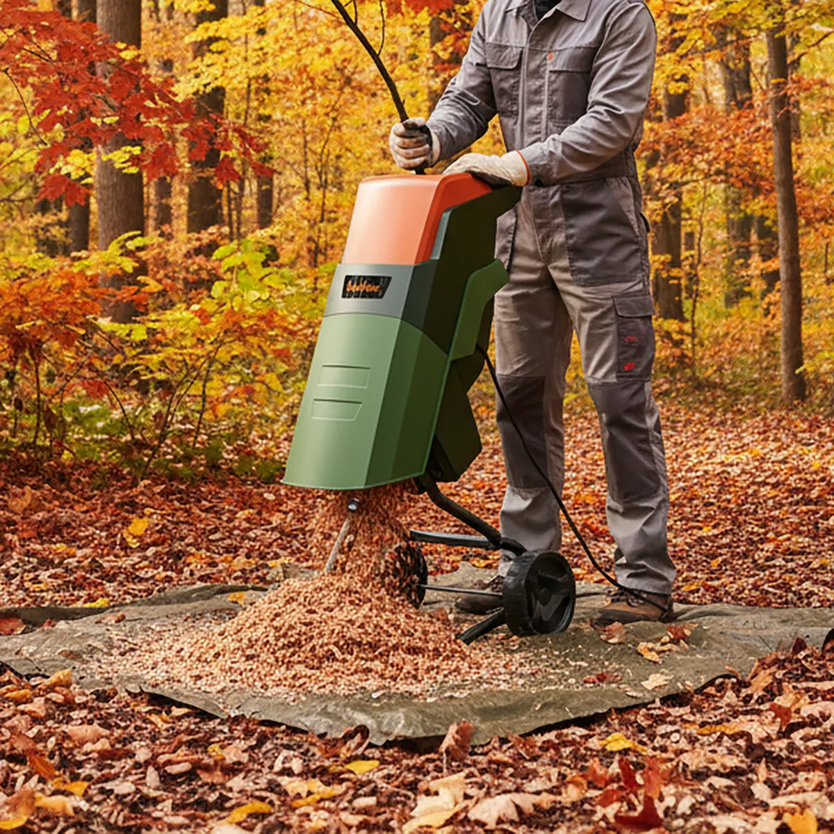 BAUKER - Chipeadora madera eléctrica 40 mm