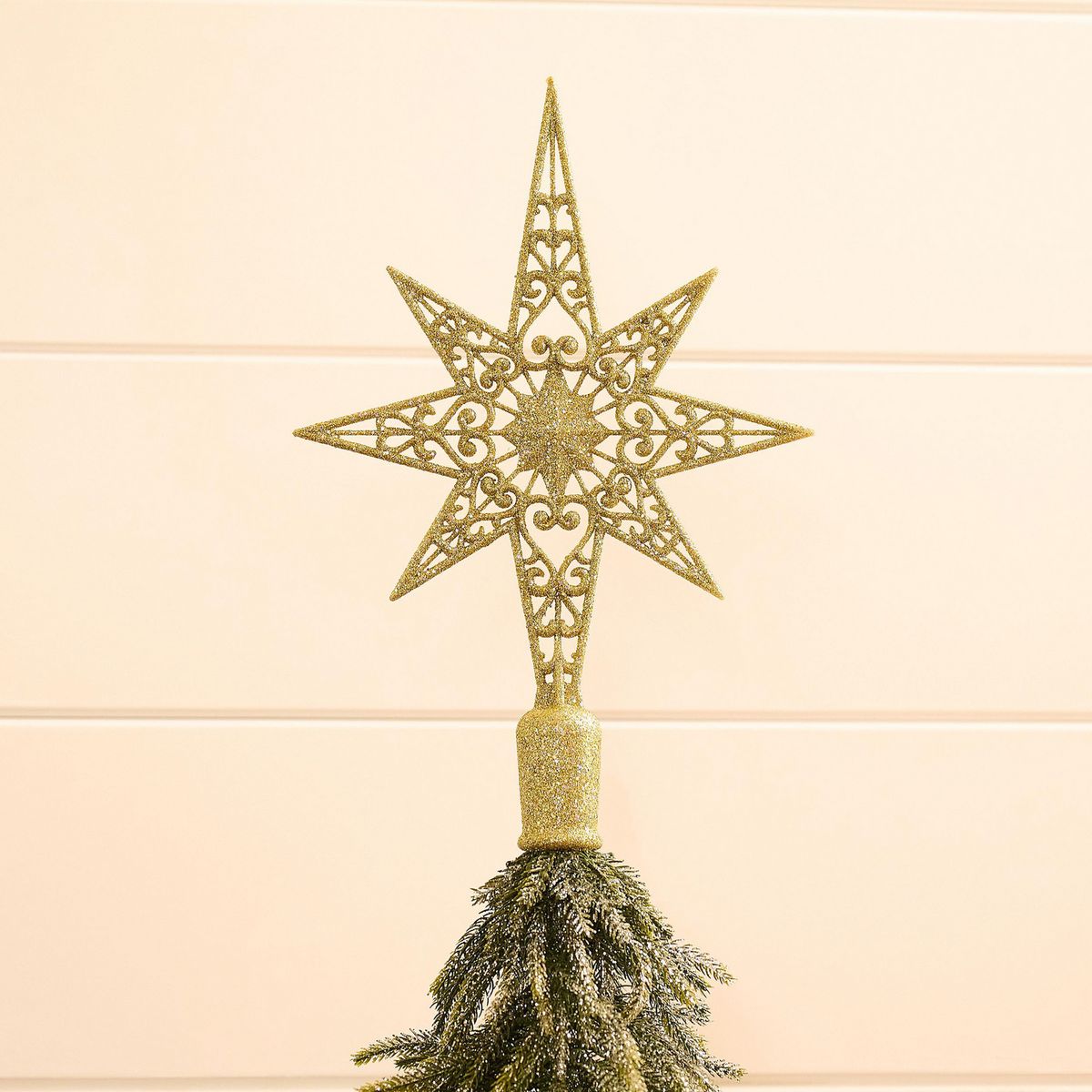 DEAR SANTA - Tope de árbol estrella dorada 29 cm