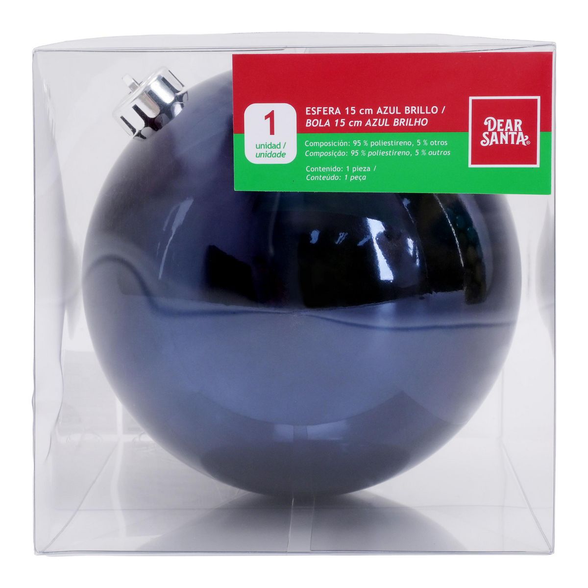 DEAR SANTA - Esfera 15 cm azul oscuro