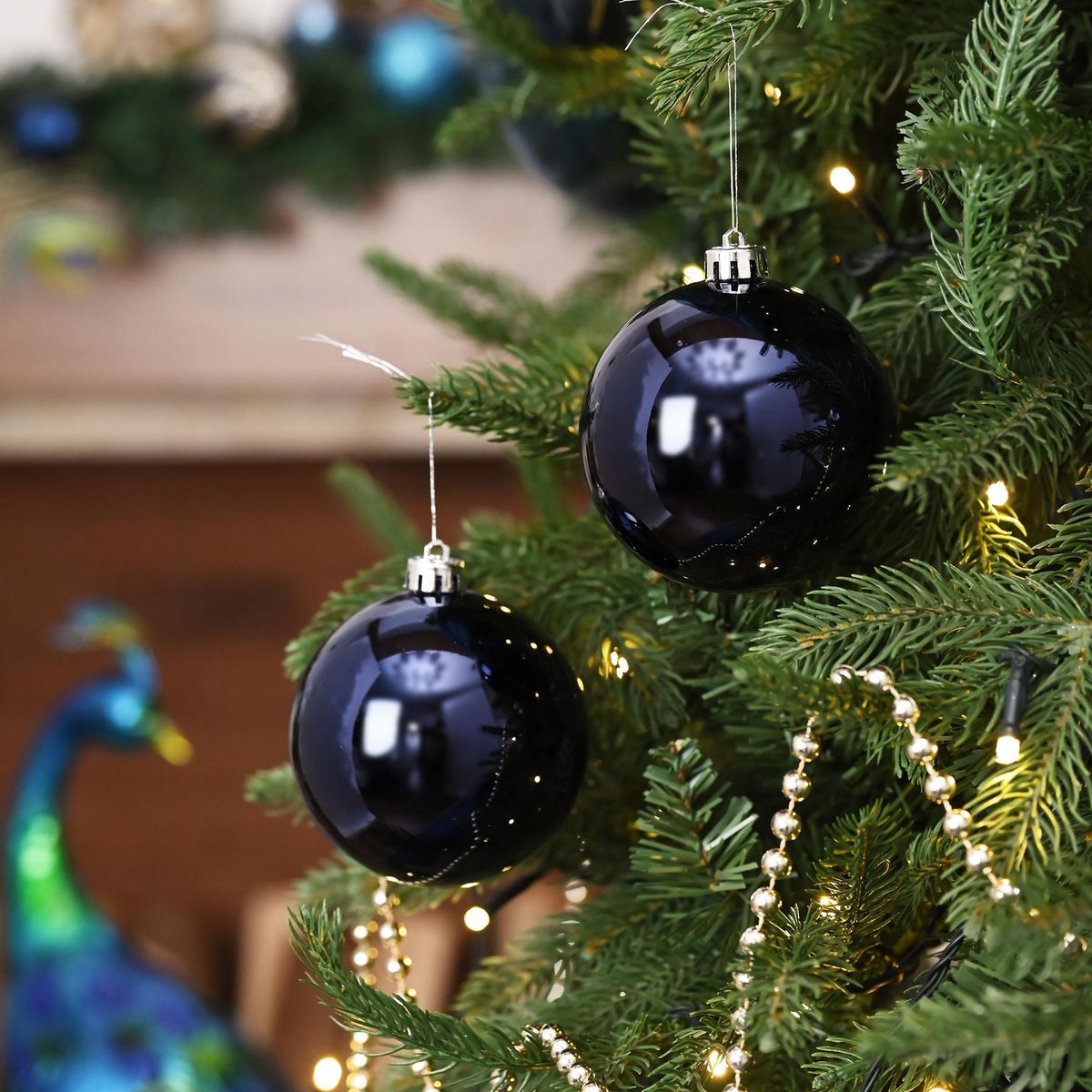 DEAR SANTA - Set 12 esferas 6 cm azul oscuro