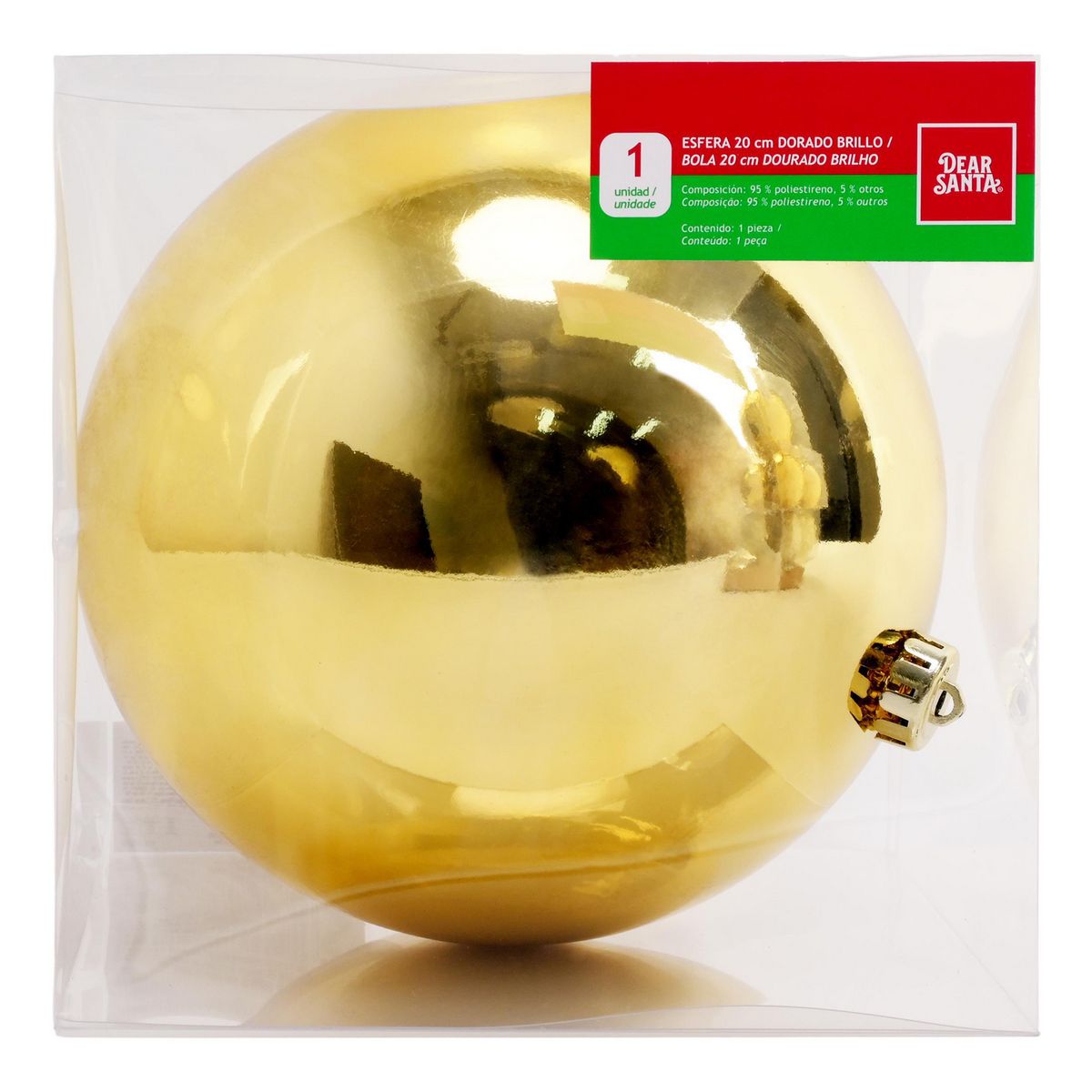 DEAR SANTA - Esfera 20 cm Dorada