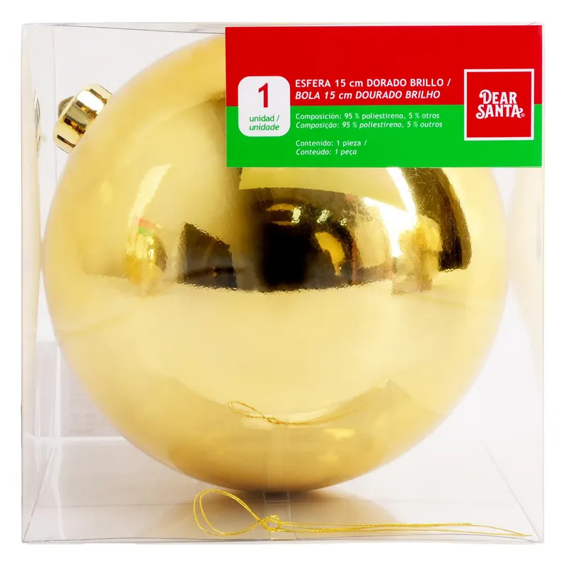 DEAR SANTA - Esfera 15 cm dorada