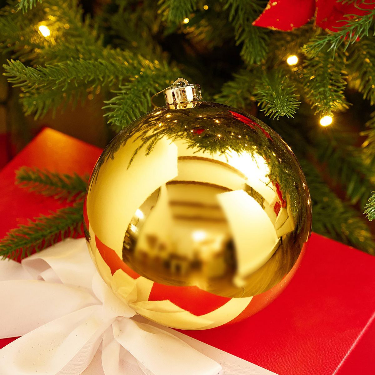 DEAR SANTA - Esfera 15 cm dorada