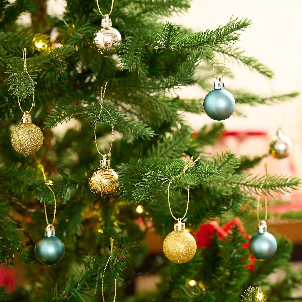 DEAR SANTA - Set 25 esferas 3 cm azul/plata/dorado