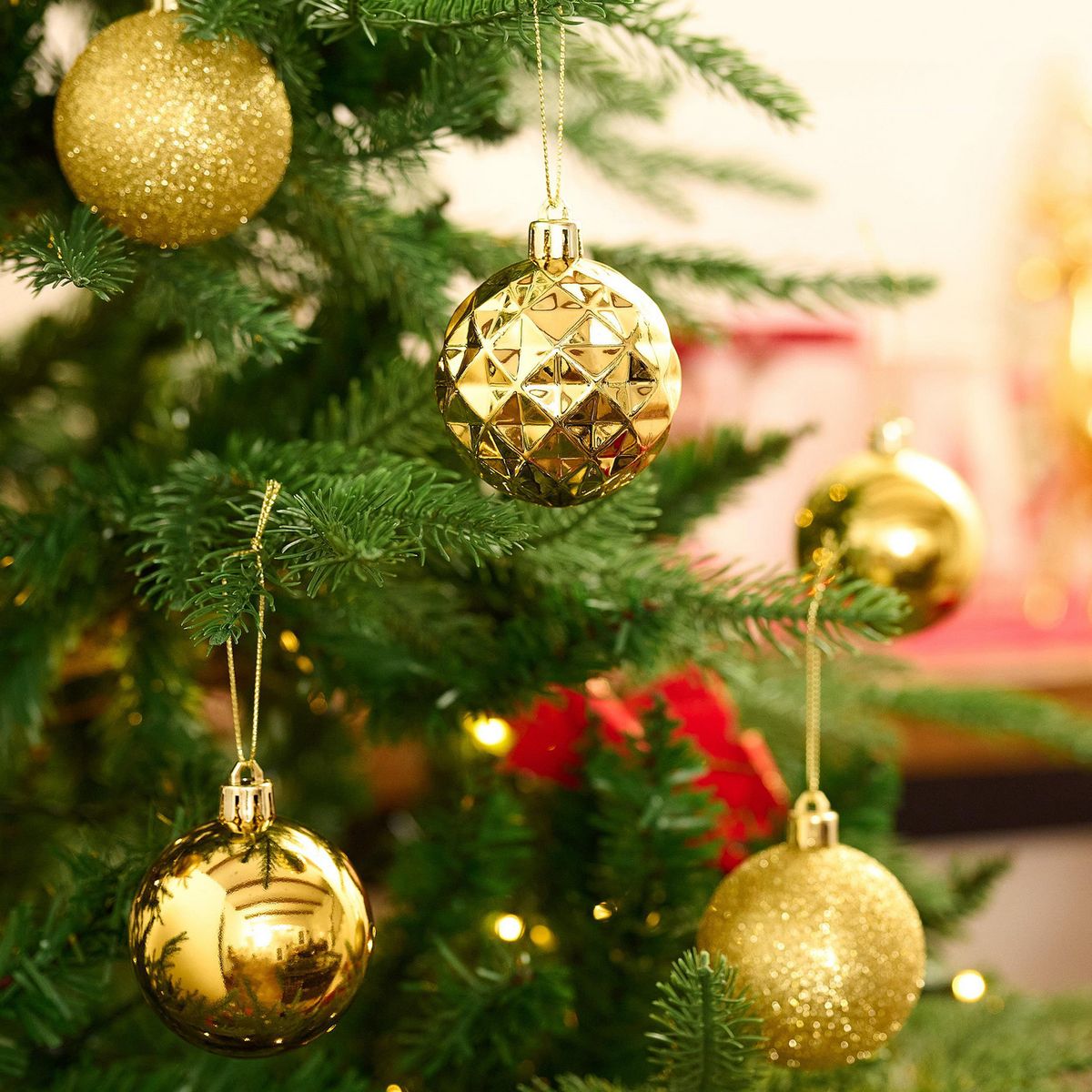 DEAR SANTA - Set 50 esferas 6 cm dorado 