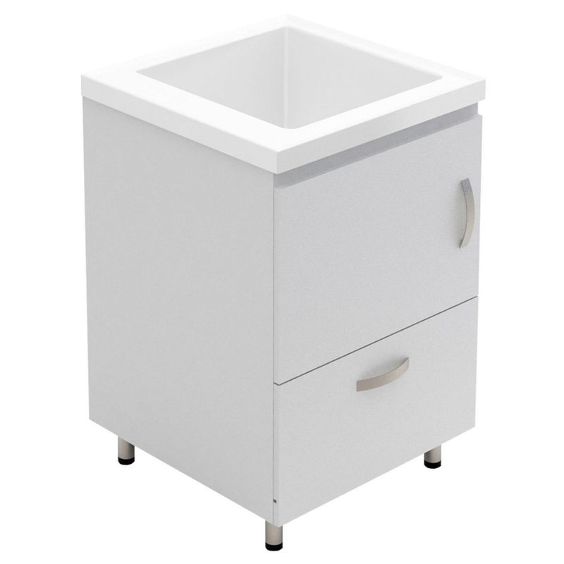 FIRPLAK - Lavarropas Forma Rectangular Acero Inoxidable 60x86x60 cm blanco