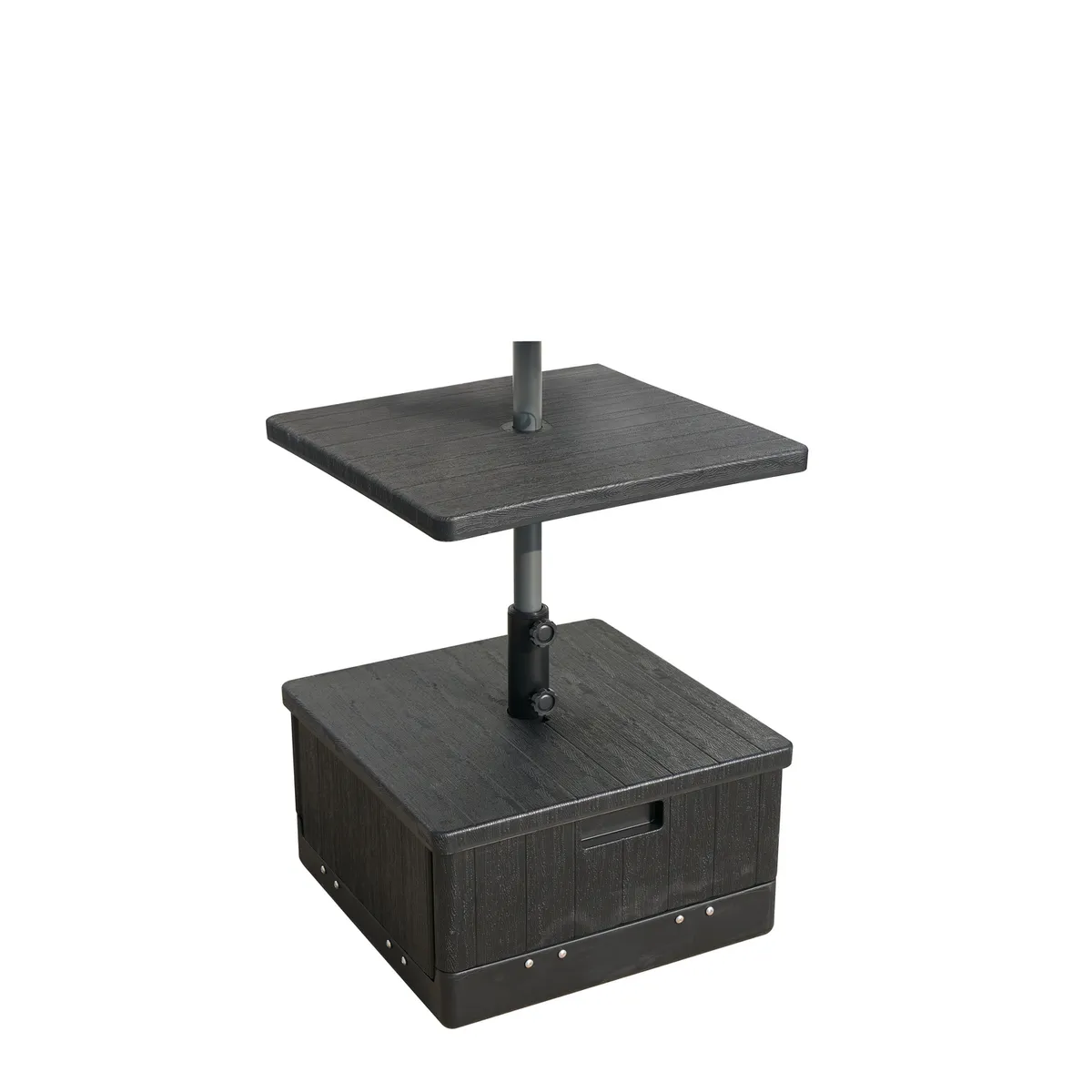 JUST HOME COLLECTION - Base para Quitasol con Mesa 53x53 cm Negro