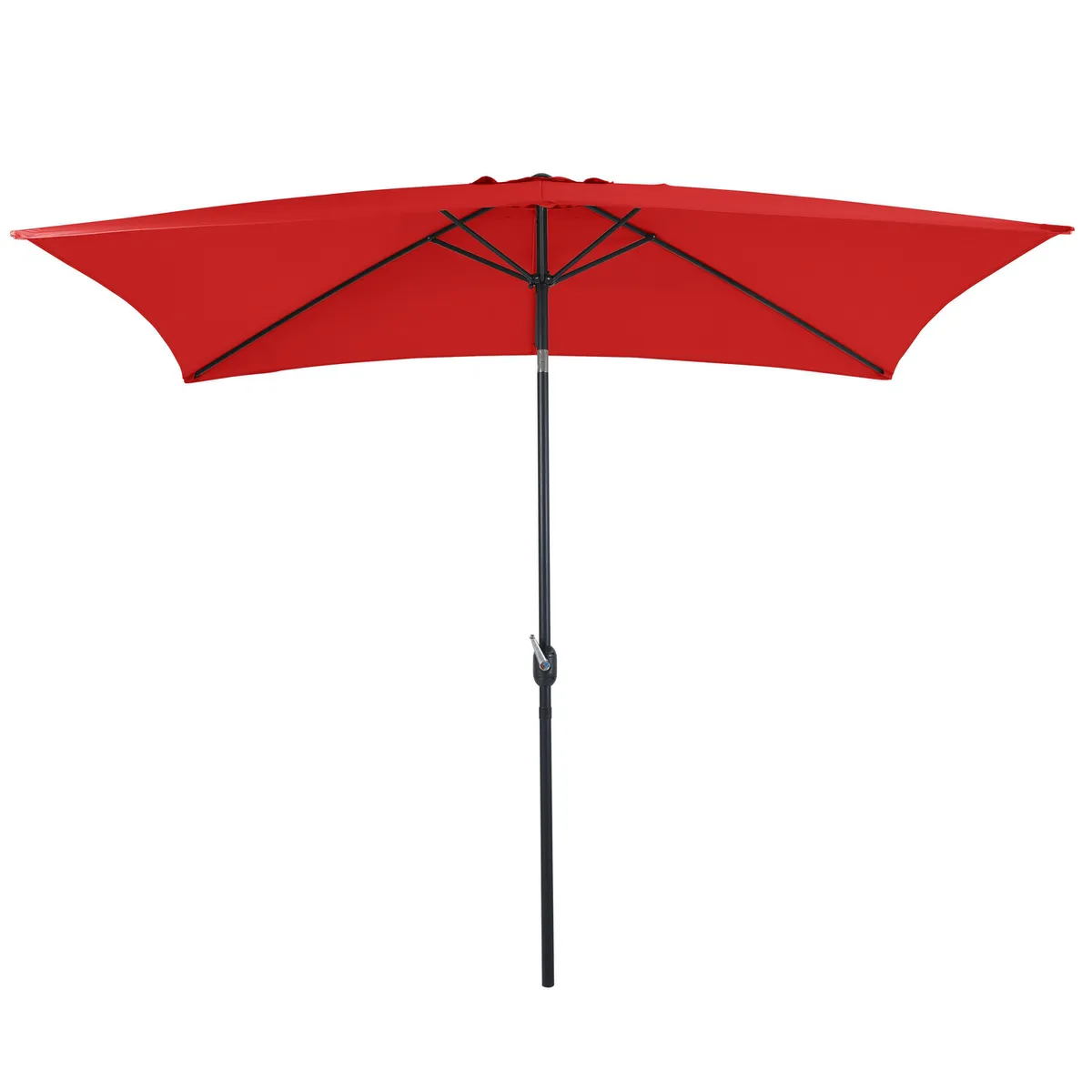 JUST HOME COLLECTION - Quitasol Central Acero 2x2.6 metros Rojo