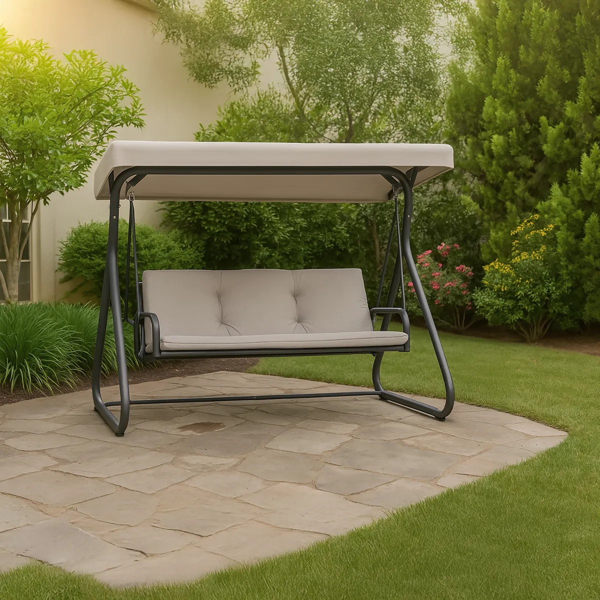 JUST HOME COLLECTION - Sillón Columpio 2 Cuerpos Crudo