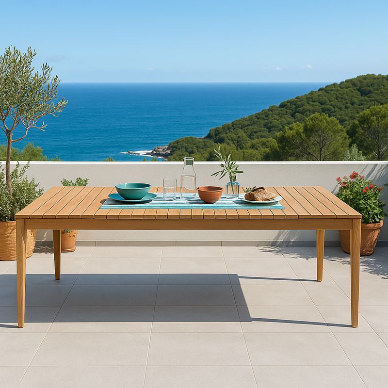 JUST HOME COLLECTION - Mesa Rectangular Madera 260x76x100 cm Natural
