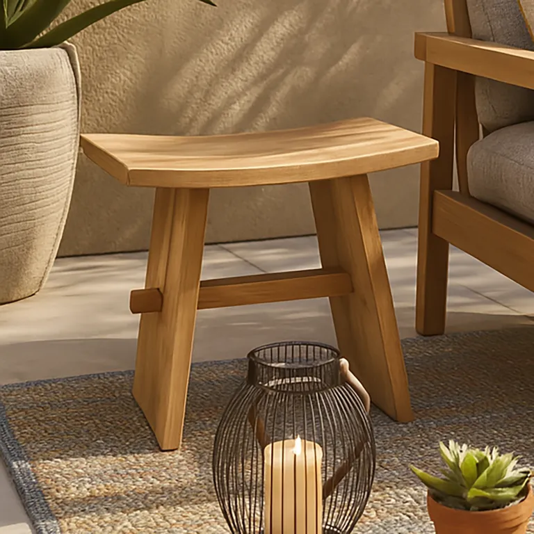 Piso para Terraza Madera Teca Bufalo Natural 30x50x50 cm