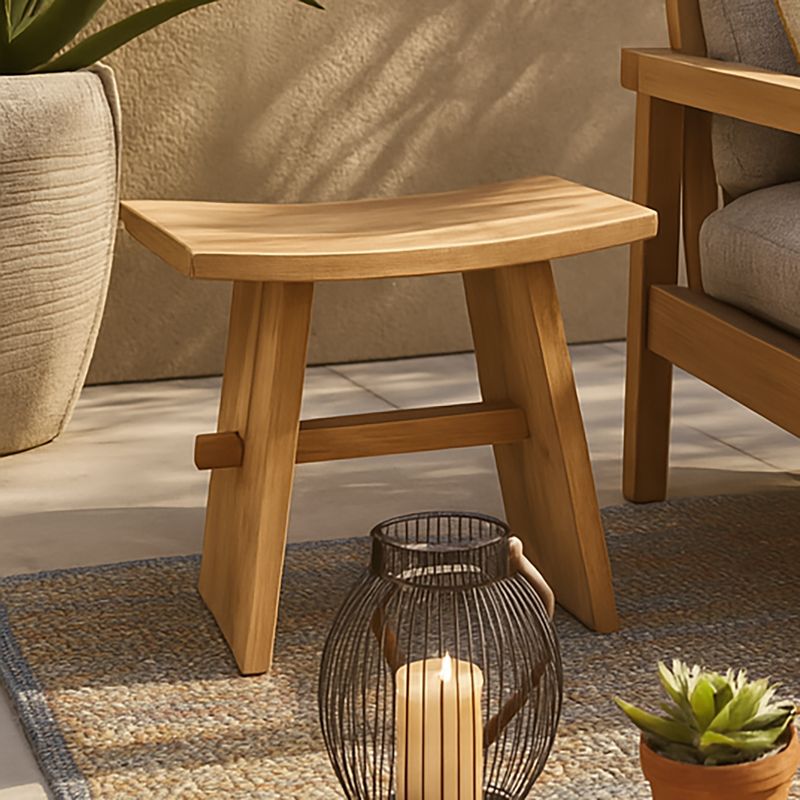 JUST HOME COLLECTION - Piso para Terraza Madera Bufalo Natural 30x50x50 cm