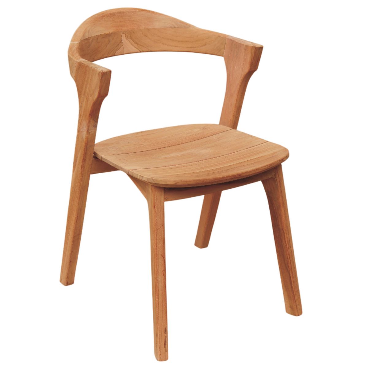 JUST HOME COLLECTION - Silla para Terraza Madera Teca Luxemburgo Natural 76x51x56 cm