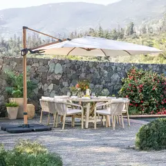 JUST HOME COLLECTION - Quitasol Lateral Aluminio 3x2.6 metros Natural