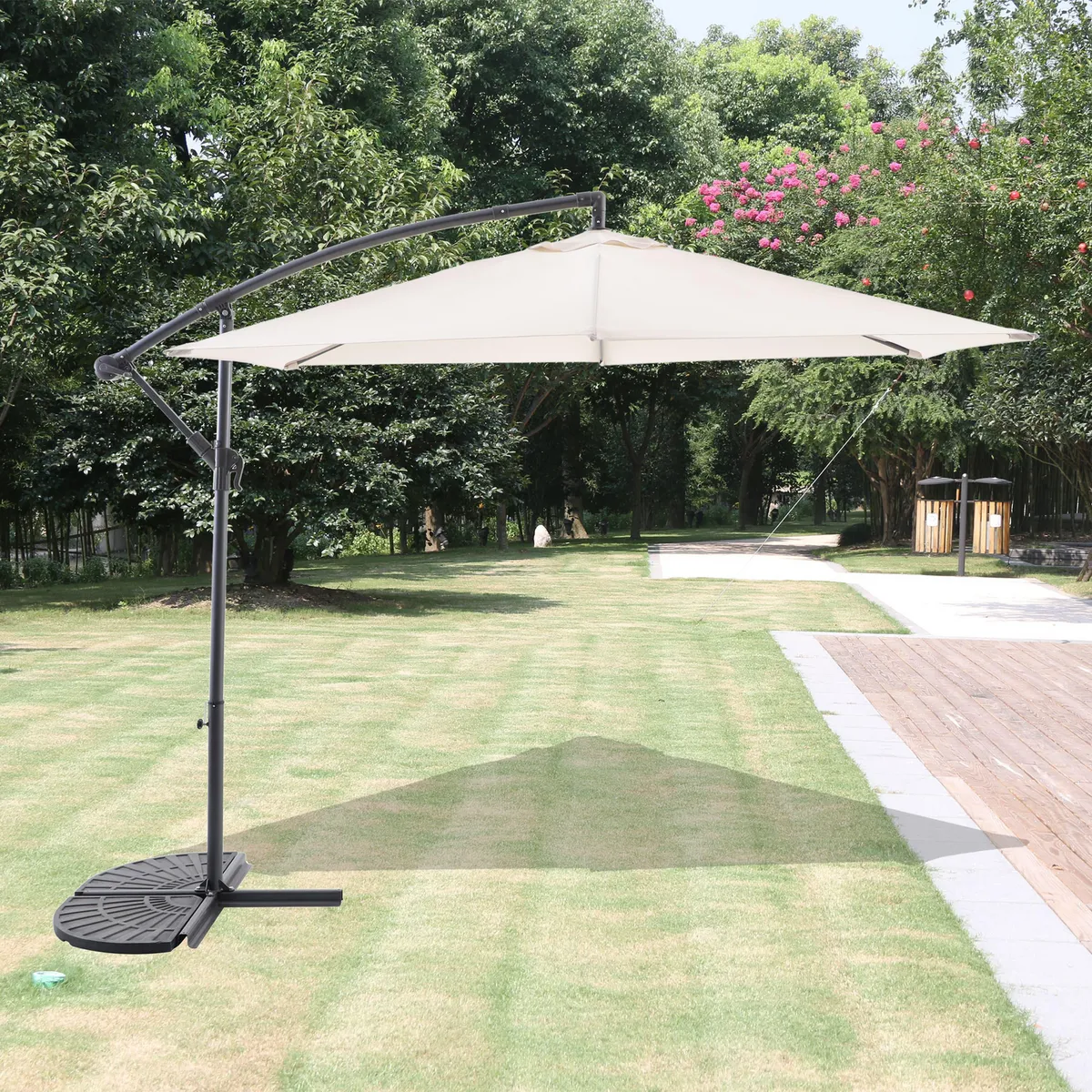 JUST HOME COLLECTION - Quitasol Lateral Aluminio 3x2.5 metros Natural