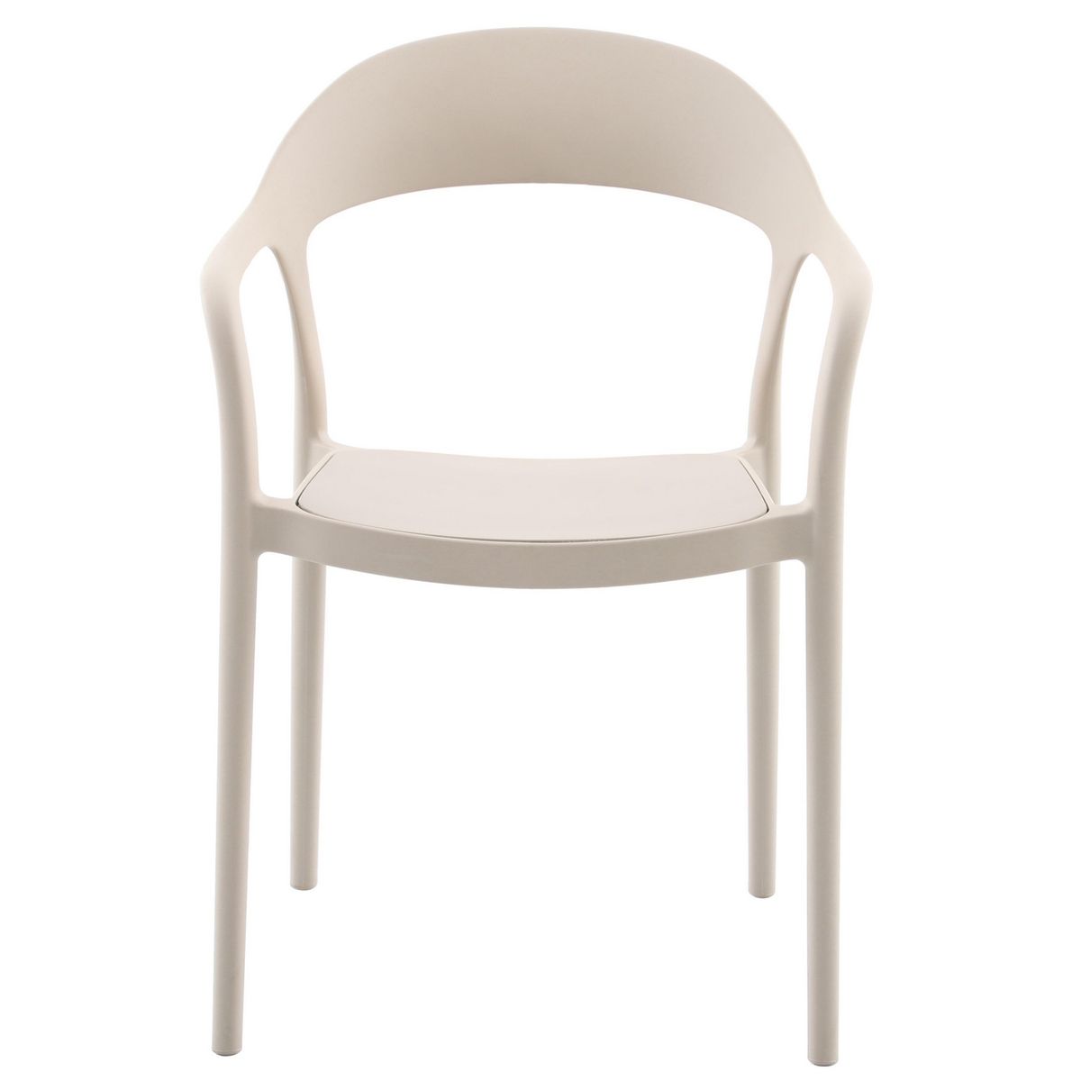 JUST HOME COLLECTION - Silla para Terraza Plástico Maracaibo Taupe 81x57x53 cm