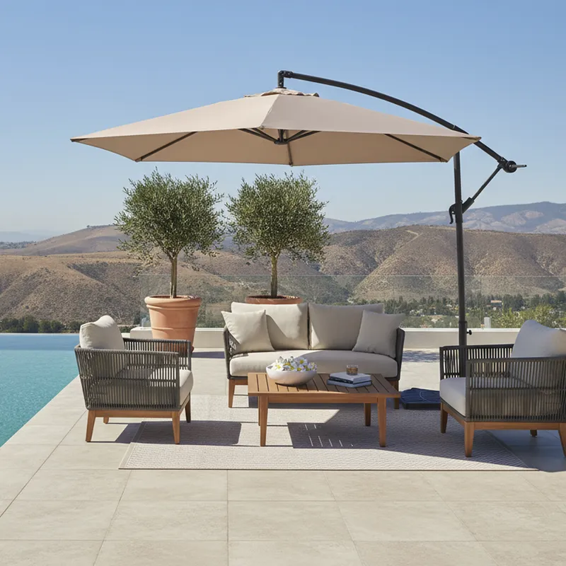 JUST HOME COLLECTION - Quitasol Lateral Aluminio 3x2.5 metros Taupe