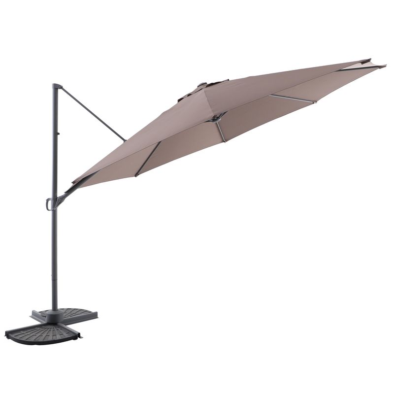 JUST HOME COLLECTION - Quitasol Lateral Aluminio 3.5x2.5 metros Taupe