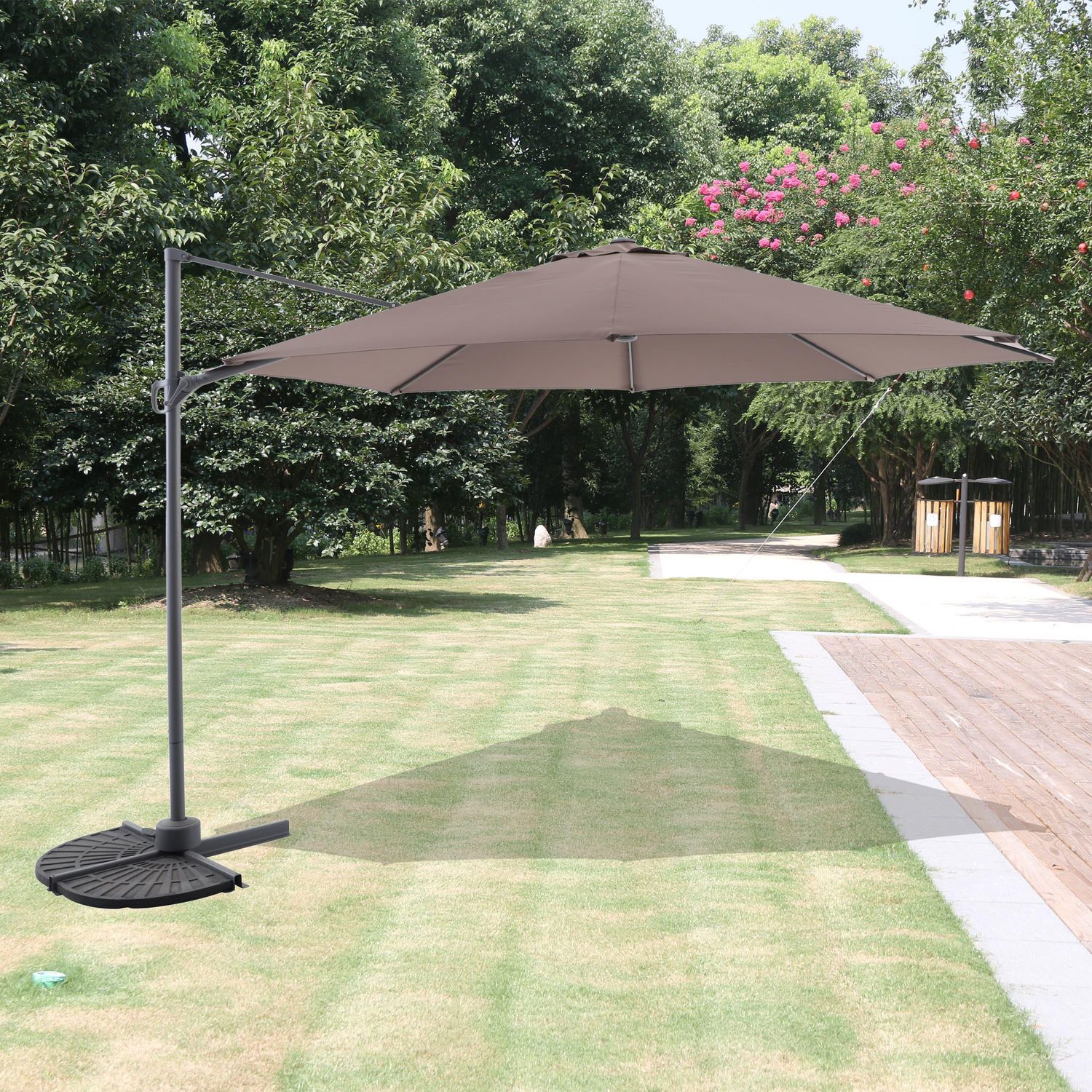 JUST HOME COLLECTION Quitasol Lateral Aluminio 3.5x2.5 metros