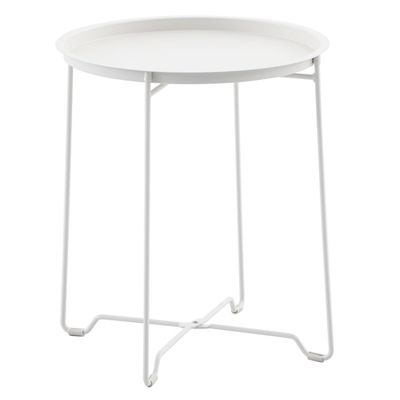 Imagen 2 del producto Mesa Apoyo Redonda Acero 46x48.5x46 cm Beige