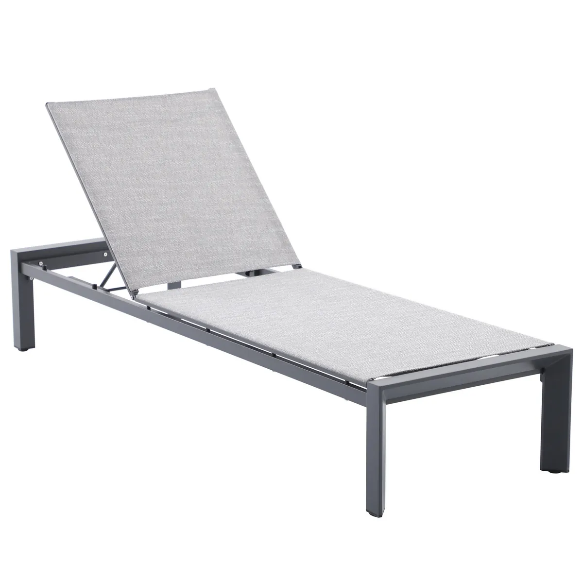 JUST HOME COLLECTION - Reposera Zurich Aluminio Gris