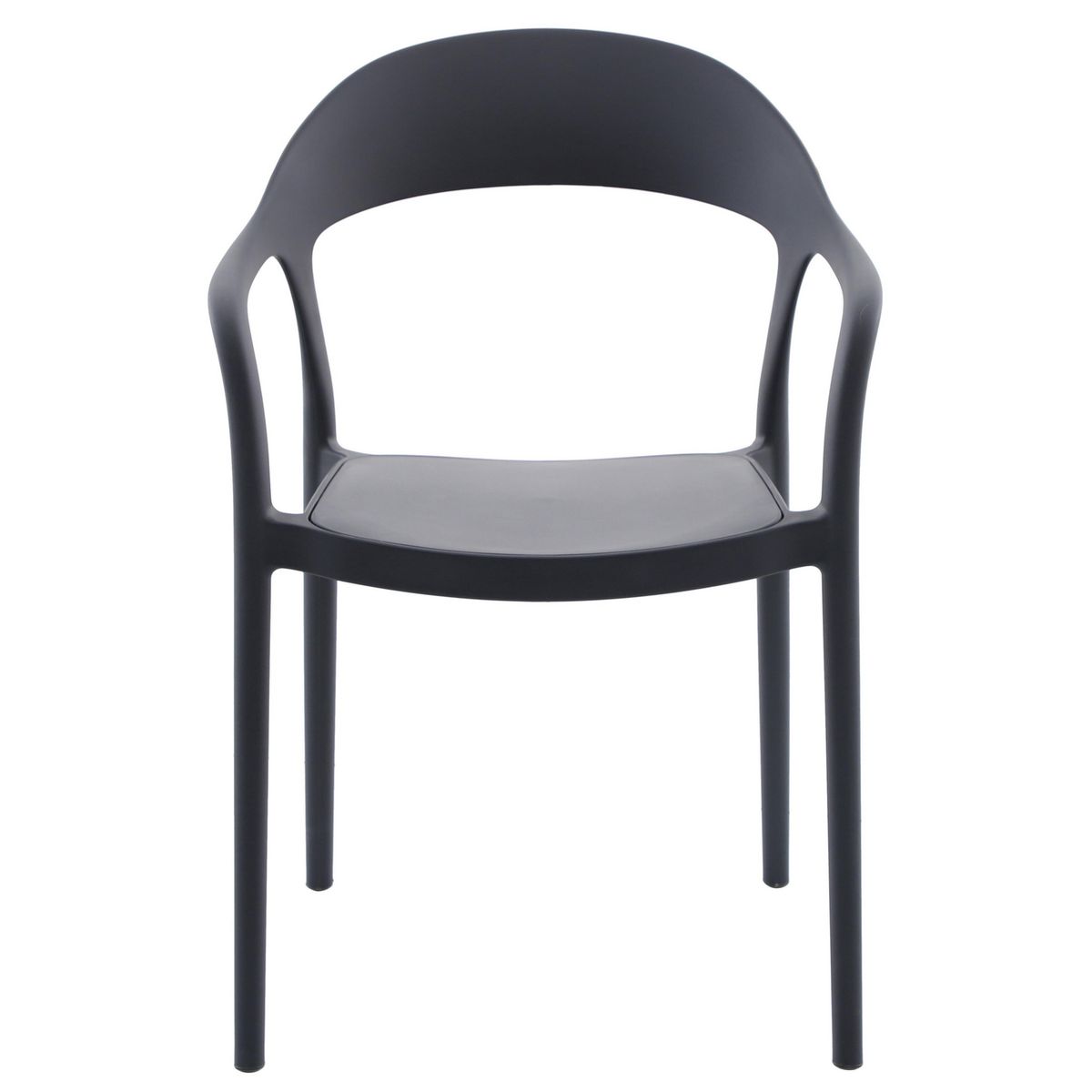 JUST HOME COLLECTION - Silla para Terraza Plástico Maracaibo Negro 81x57x53 cm