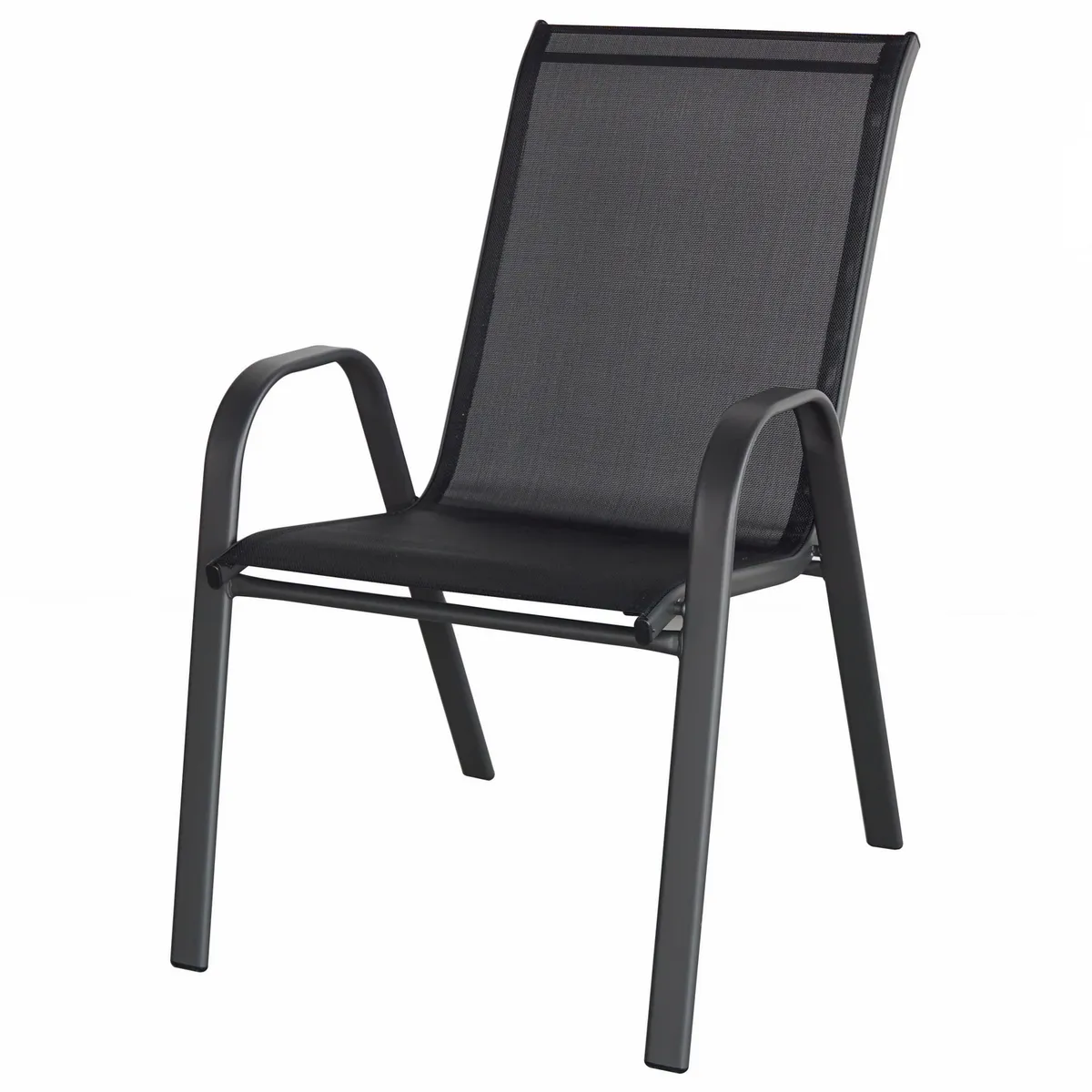 JUST HOME COLLECTION - Silla para Terraza Sling Negro 91x55x74 cm