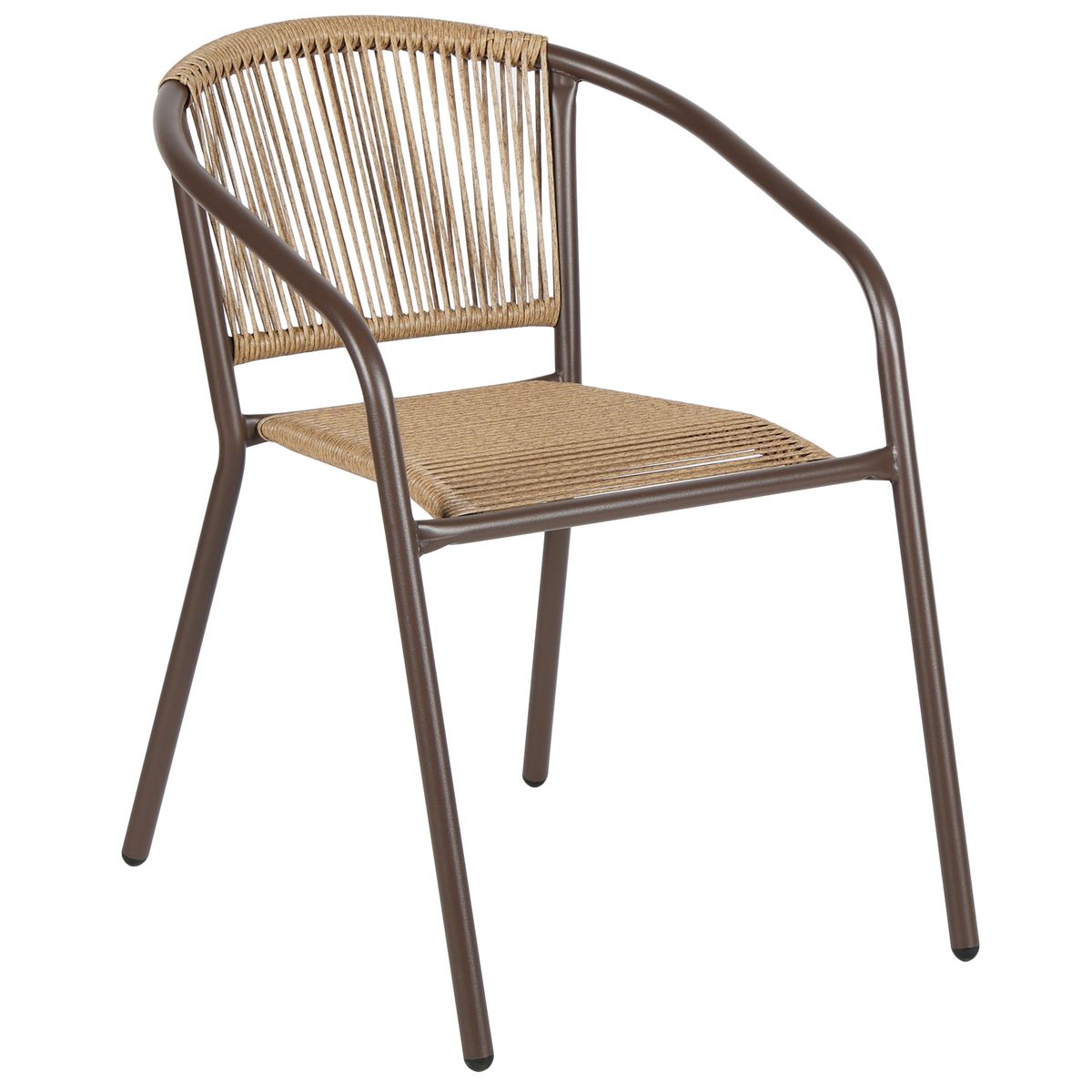 JUST HOME COLLECTION - Silla para Terraza Rattan Guadalajara Beige 74x54x63 cm