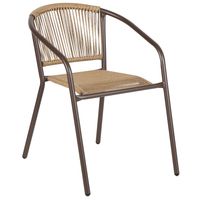Silla para Terraza Rattan Guadalajara Beige 74x54x63 cm