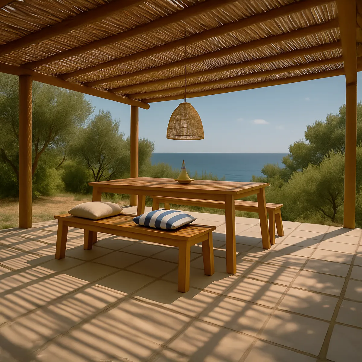 JUST HOME COLLECTION - Juego de Comedor de Terraza Colbun 6 Personas Natural