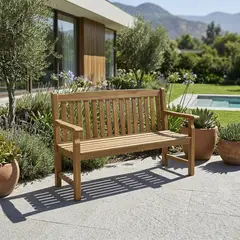 JUST HOME COLLECTION - Banco Jardín Madera 63x140x90 cm