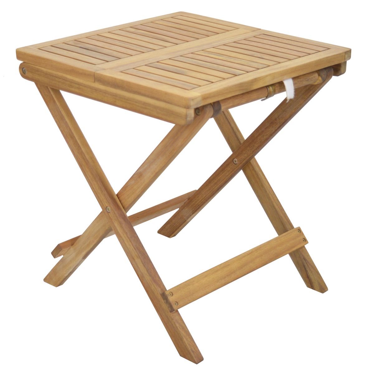 JUST HOME COLLECTION - Mesa Plegable Cuadrada Madera 45x50x45 cm Natural