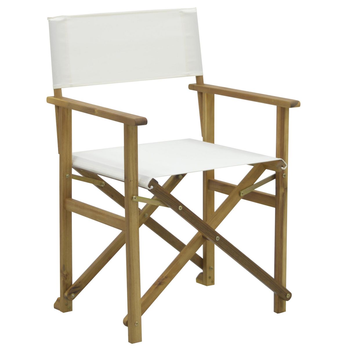 JUST HOME COLLECTION - Set 2 Sillas para Terraza Madera Director Natural 88x53x56.5 cm