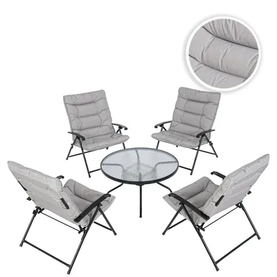 Imagen 2 del producto Juego de Balcón de Terraza Sao Paulo 4 Personas Gris