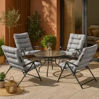 Juego de Balcón de Terraza Sao Paulo 4 Personas Gris