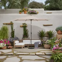 Quitasol Central Acero 3.3x2.5 metros Natural