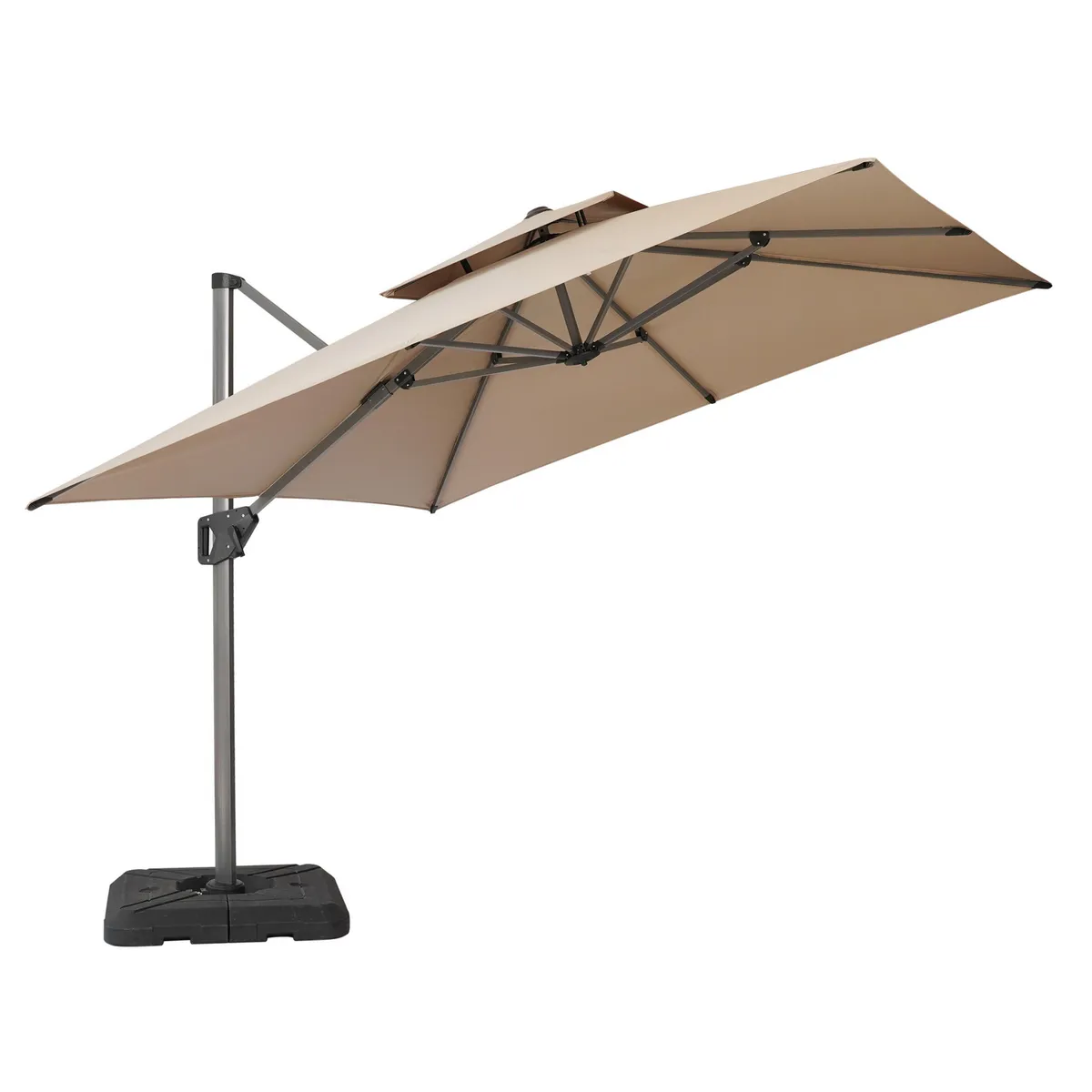 JUST HOME COLLECTION - Quitasol Lateral Acero 3x2.7 metros Gris; Taupe