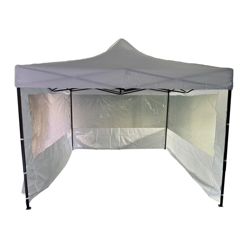 JUST HOME COLLECTION - Toldo Plegable con Pared 3x3 metros Blanco