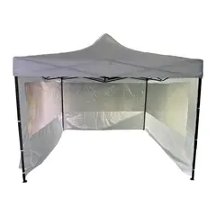 JUST HOME COLLECTION - Toldo Plegable con Pared 3x3 metros Blanco