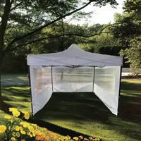 Toldo Plegable con Pared 3x3 metros Blanco