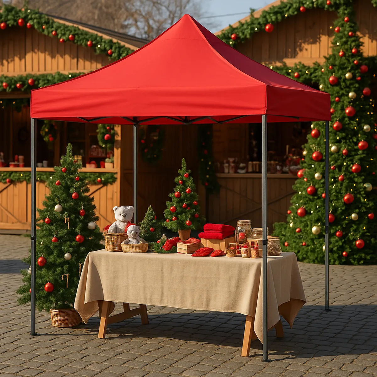 JUST HOME COLLECTION - Toldo Plegable 3x3 metros Rojo