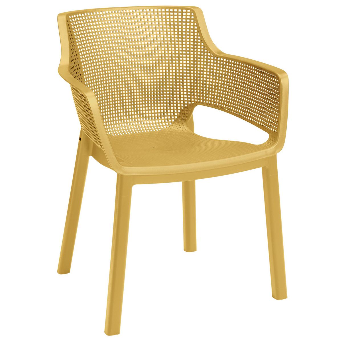 KETER - Silla para Terraza Polipropileno Elisa Amarillo 78.4x61.5x53 cm