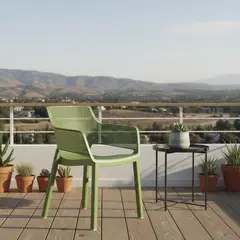 KETER - Silla para Terraza Polipropileno Elisa Verde 78.4x61.5x53 cm
