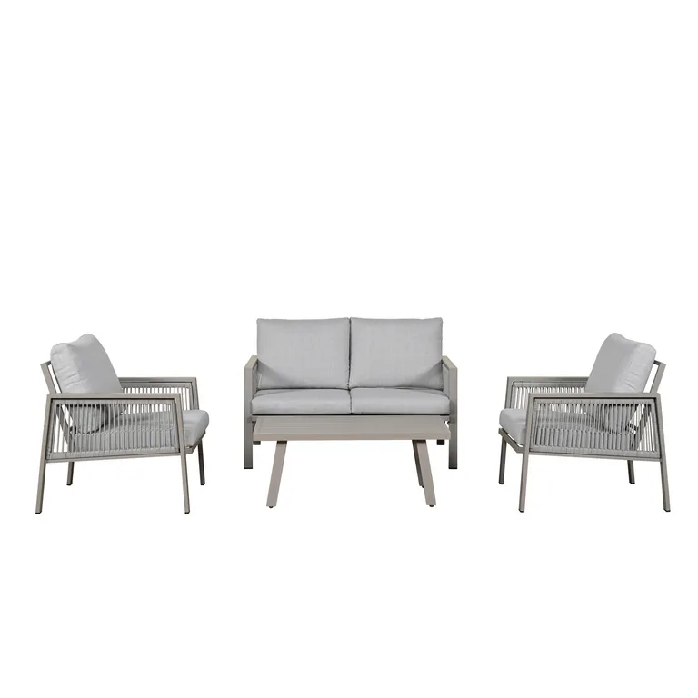 Juego de Living de Terraza Pompeya 4 Personas Gris