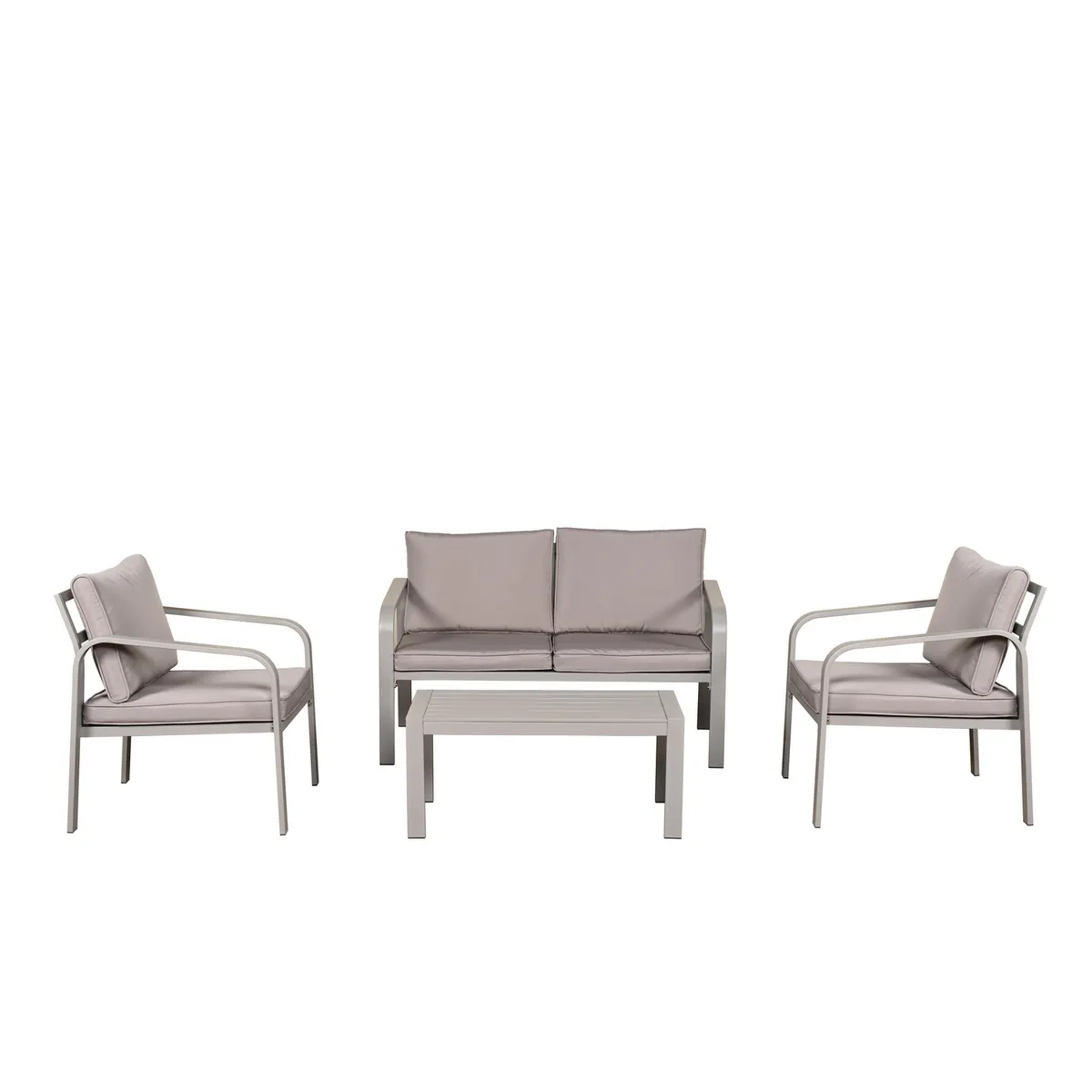 JUST HOME COLLECTION - Juego de Living de Terraza Bogota 4 Personas Taupe