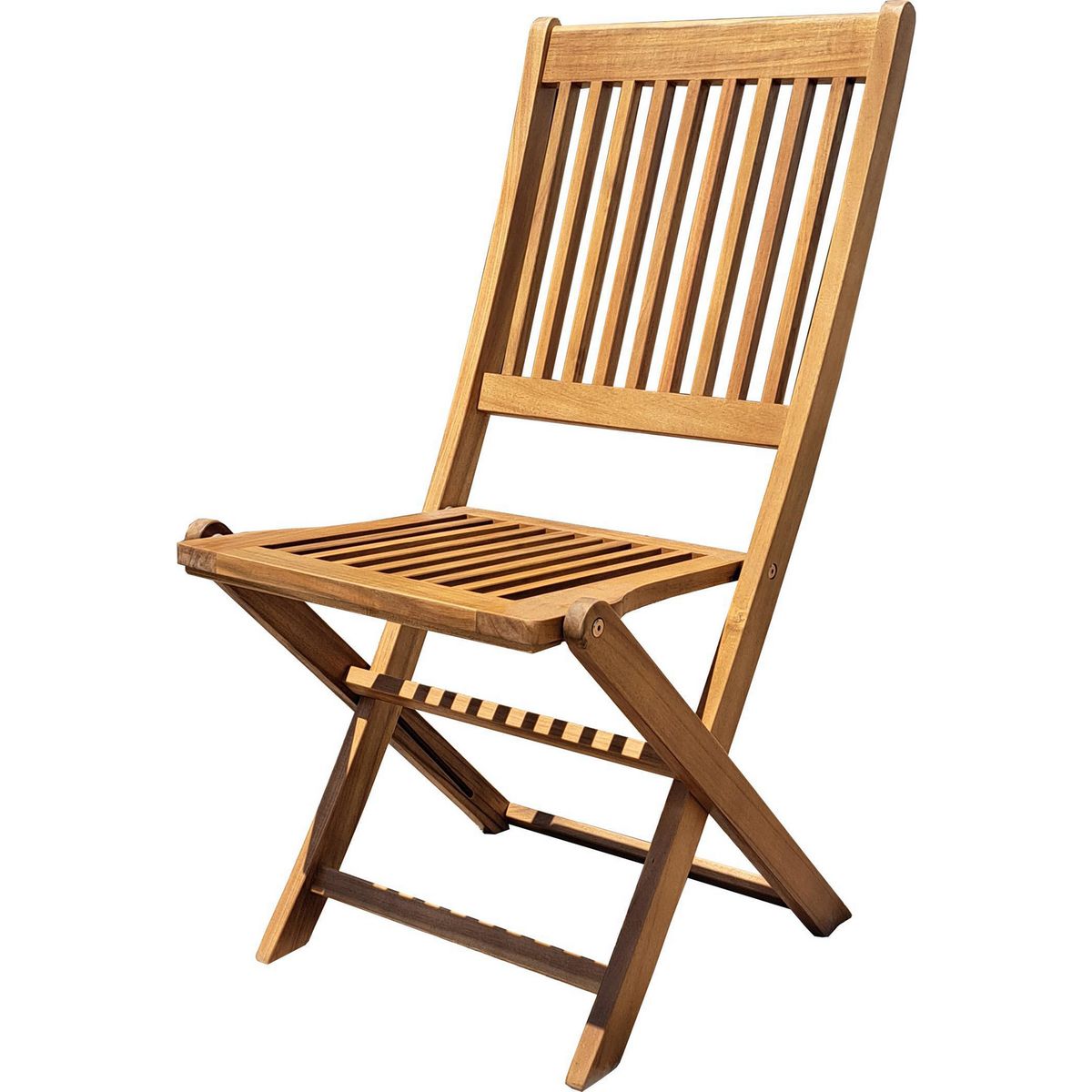 JUST HOME COLLECTION - Set 2 sillas plegables para Terraza Madera Bristol Natural 90x47x58 cm