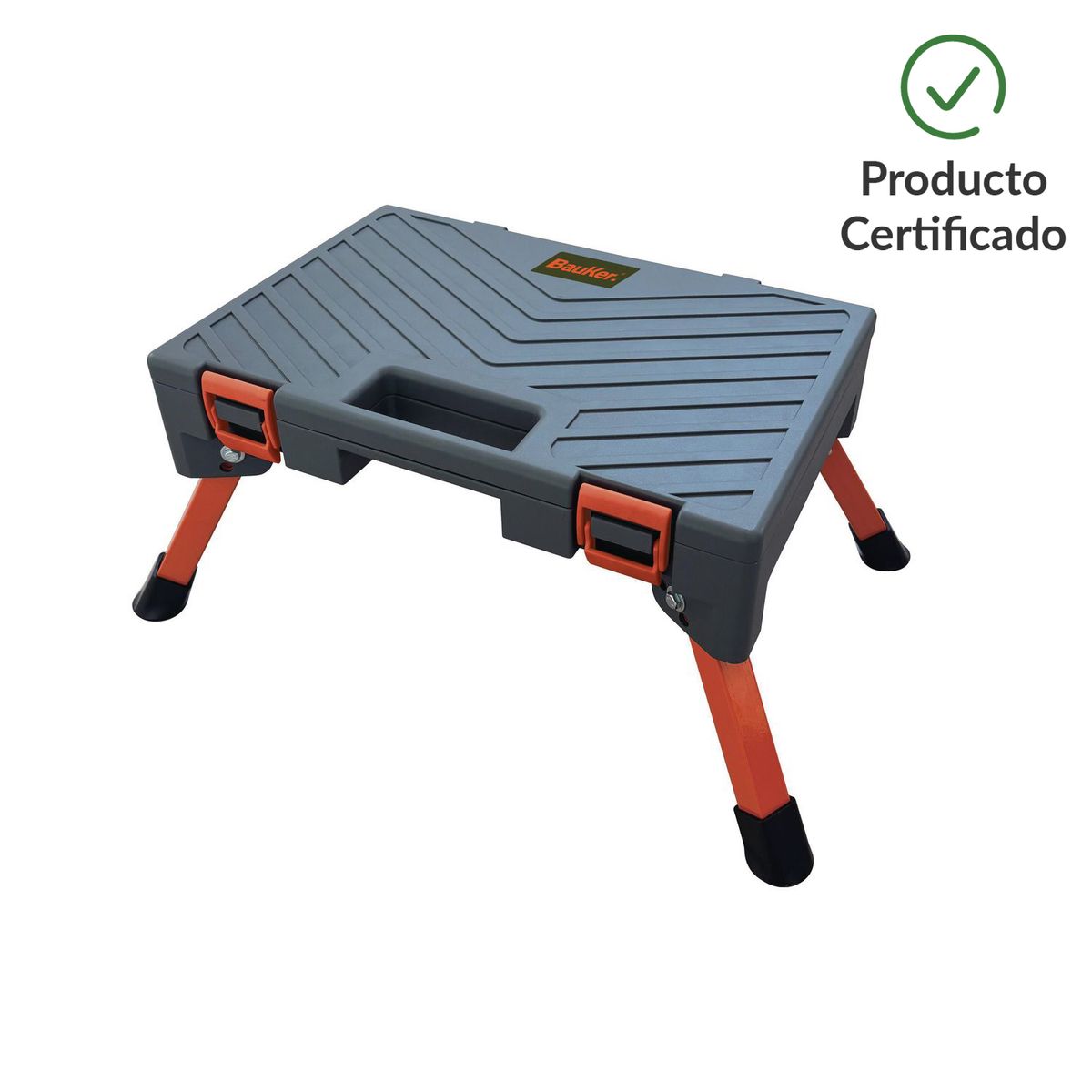 BAUKER - Escalera 1 Peldaño con Caja de Herramientas 25 cm 