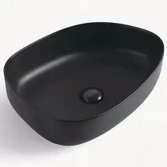 SENSI DACQUA - Lavamanos Forma Rectangular Cerámica 475x13x36.5 cm Negro mate